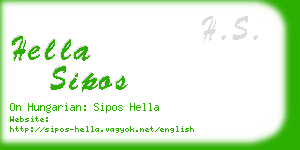 hella sipos business card